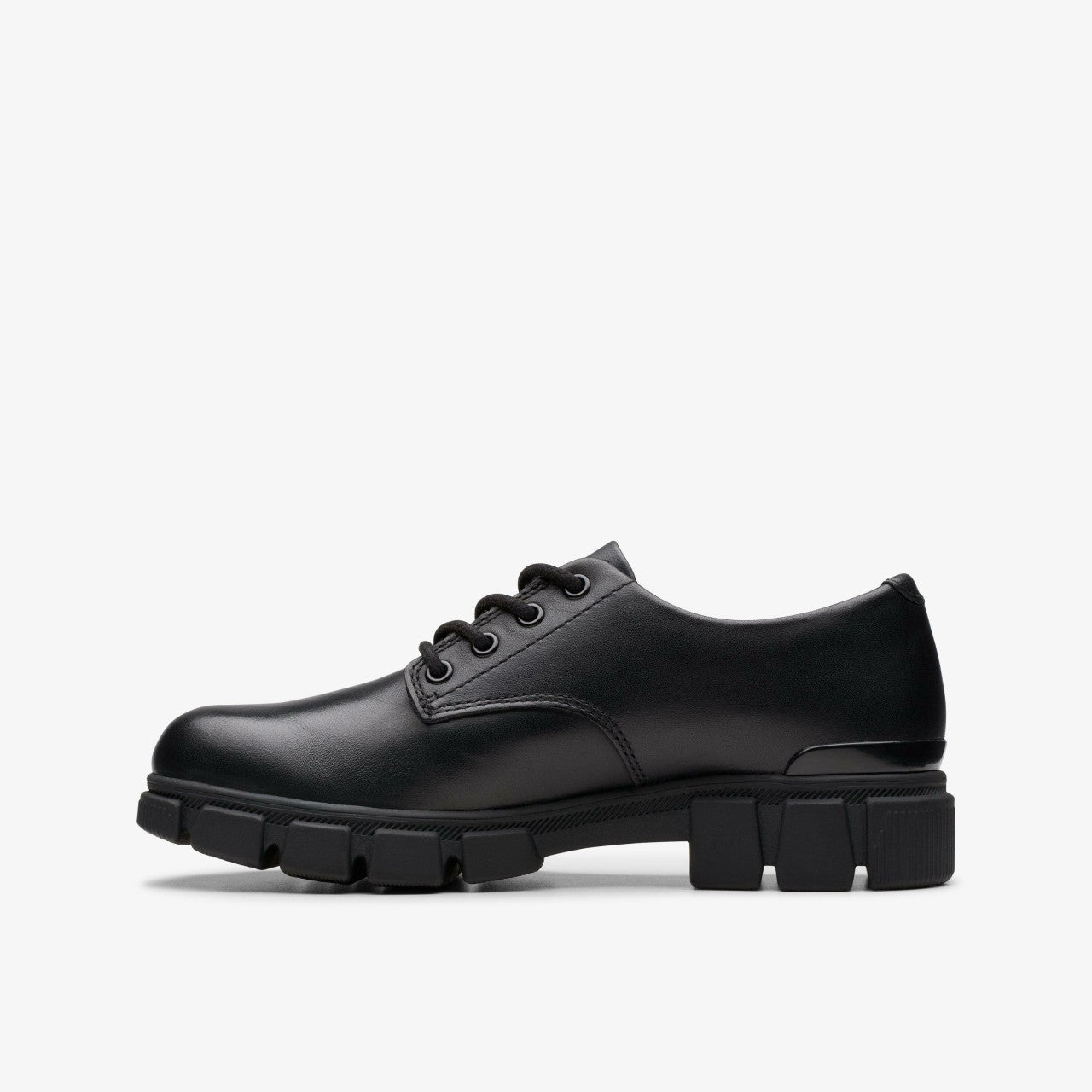 Evyn Lace Kid Black Leather | Clarks outlet - Kids