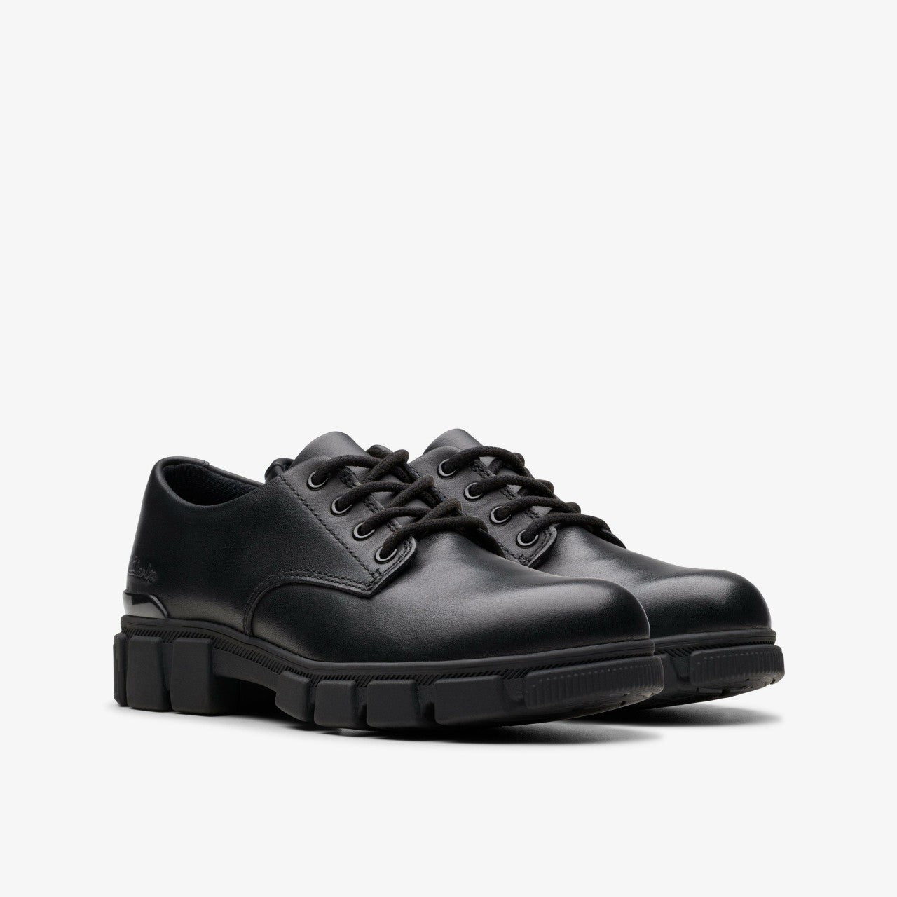 Evyn Lace Kid Black Leather | Clarks outlet - Kids