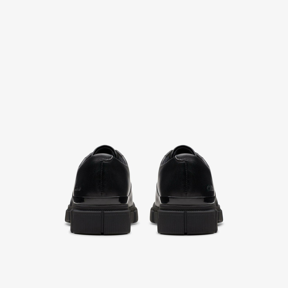 Evyn Lace Kid Black Leather | Clarks outlet - Kids