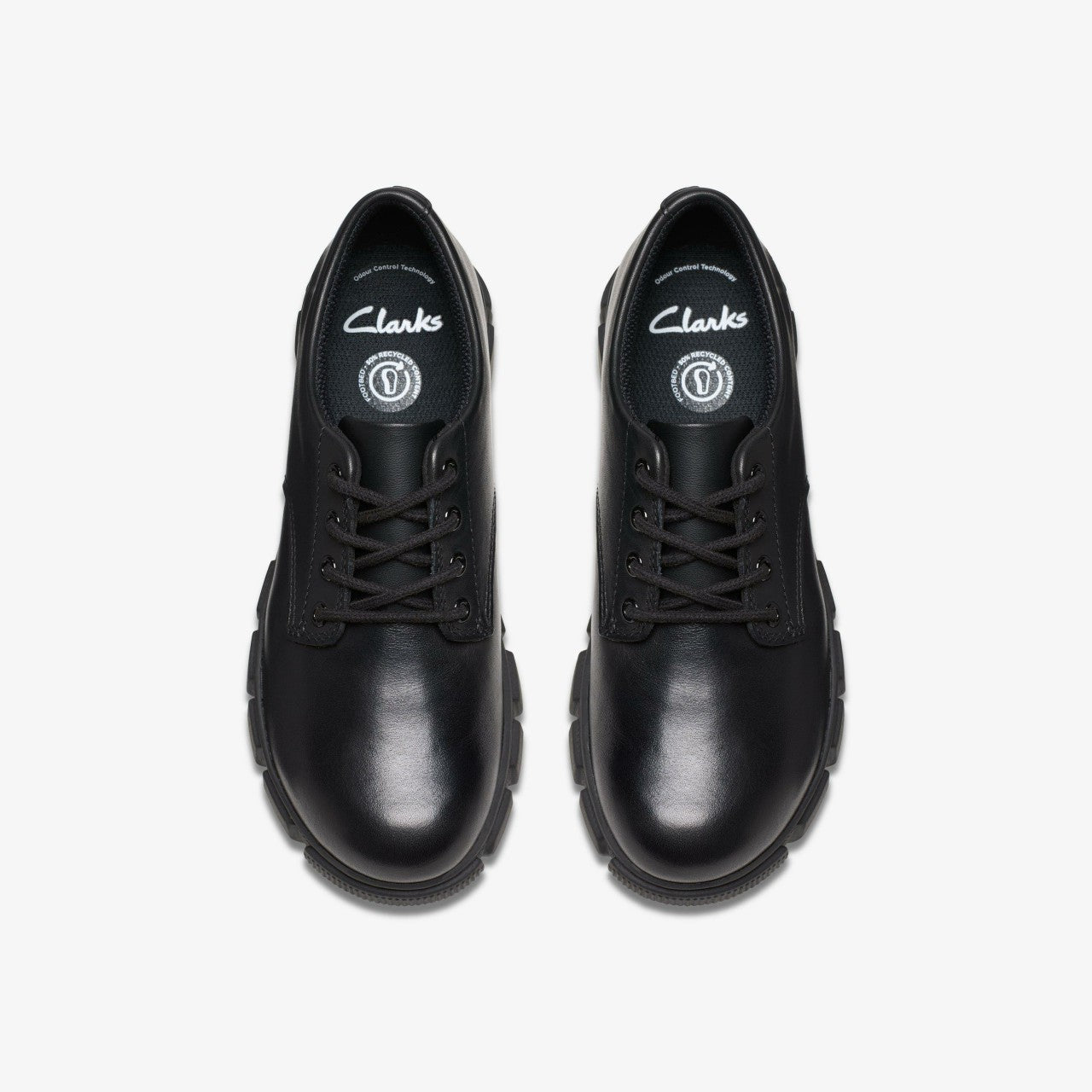 Evyn Lace Kid Black Leather | Clarks outlet - Kids