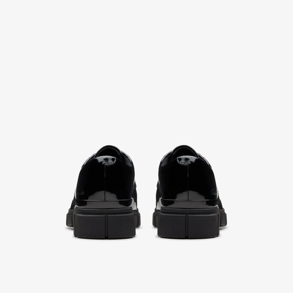 Evyn Lace Kid Black Patent | Clarks discount - Kids