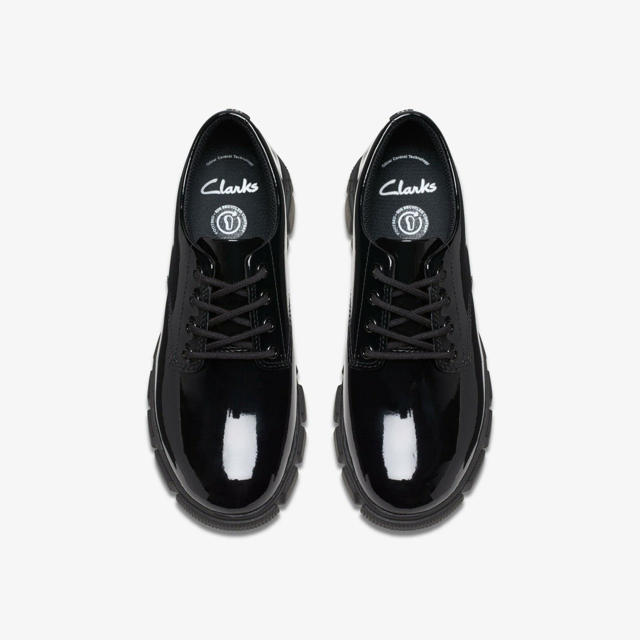 Evyn Lace Kid Black Patent | Clarks discount - Kids