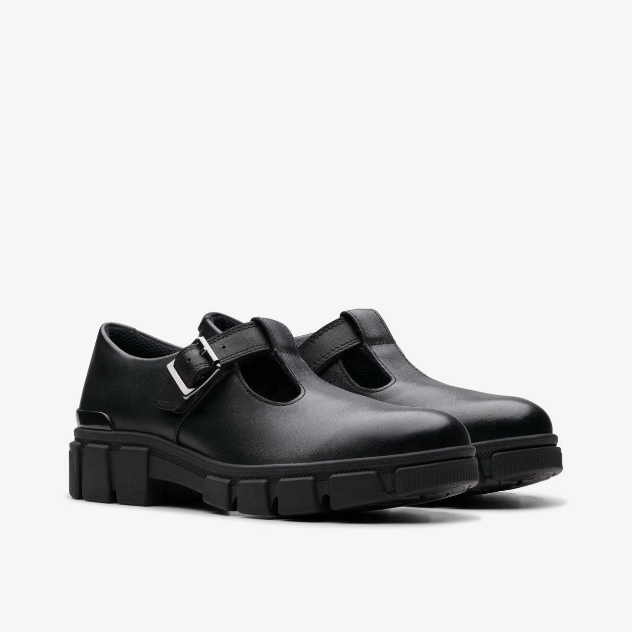 Evyn Bar Youth Black Leather | Clarks Sale - Kids