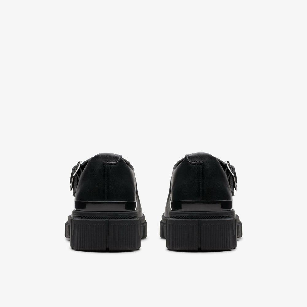 Evyn Bar Youth Black Leather | Clarks Sale - Kids