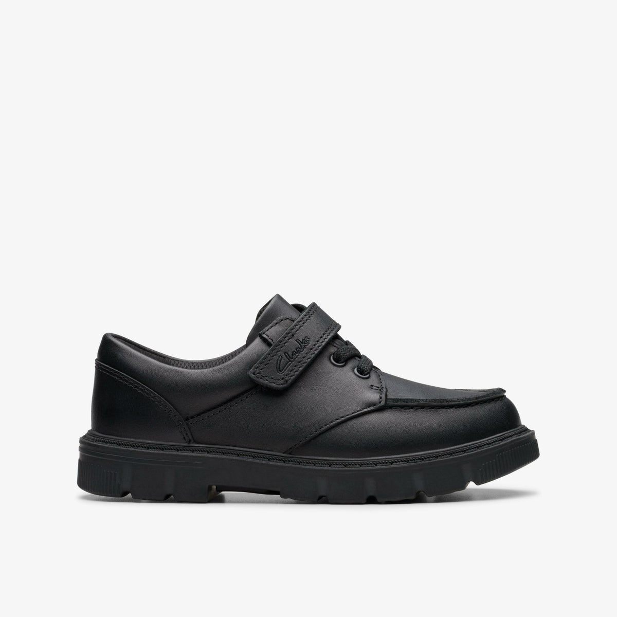Lorcam Edge Kid Black Leather | Clarks for sale - Kids