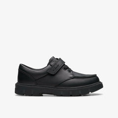 Lorcam Edge Kid Black Leather | Clarks for sale - Kids