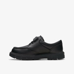 Lorcam Edge Kid Black Leather | Clarks for sale - Kids