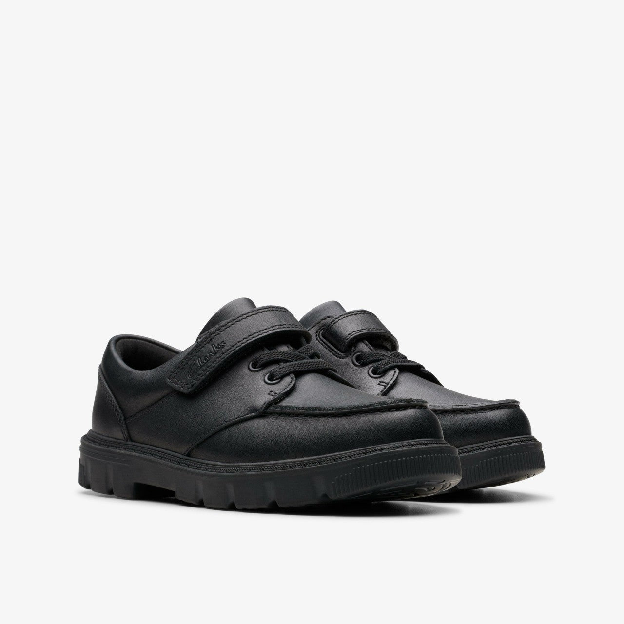 Lorcam Edge Kid Black Leather | Clarks for sale - Kids