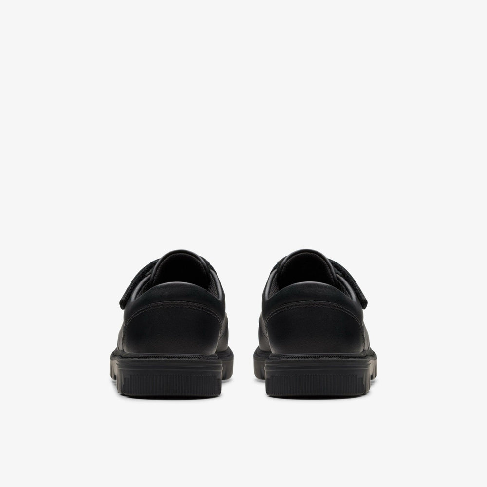 Lorcam Edge Kid Black Leather | Clarks for sale - Kids