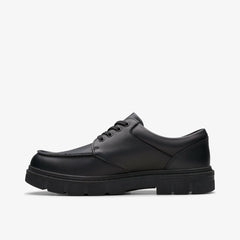 Lorcam Edge Youth Black Leather | Clarks on Sale - Kids