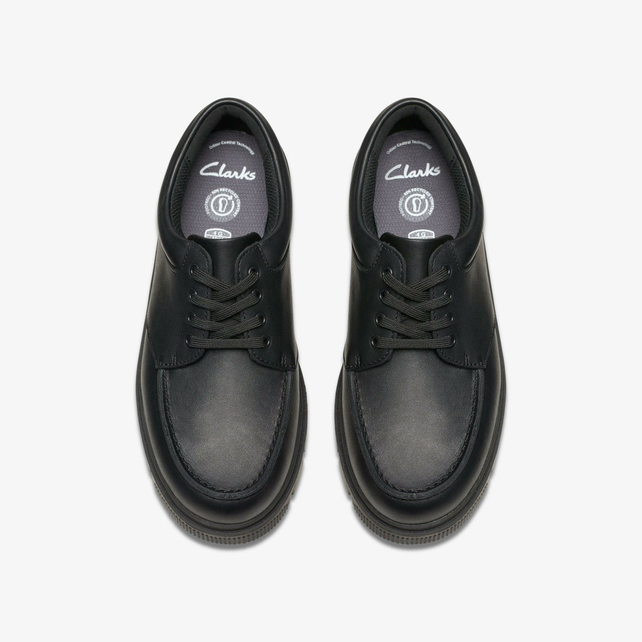 Lorcam Edge Youth Black Leather | Clarks on Sale - Kids