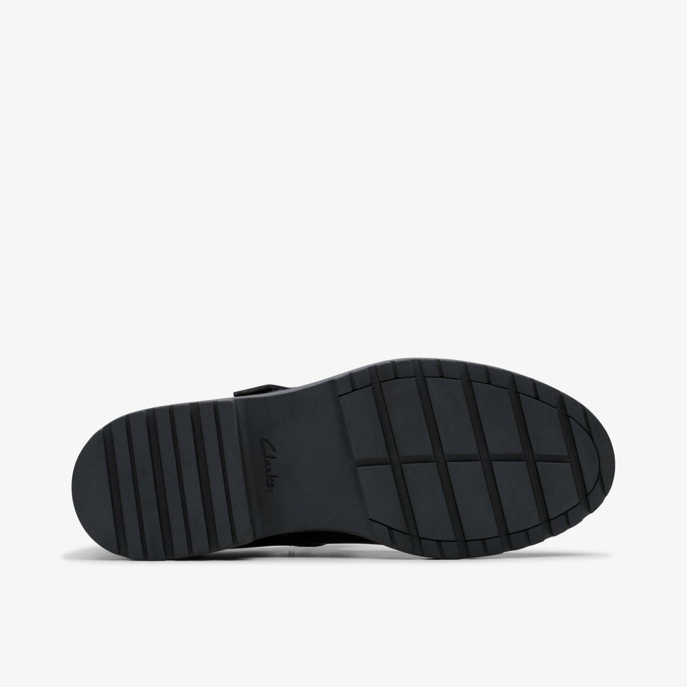 Loxham Bar Youth Black Patent | Clarks discount - Kids
