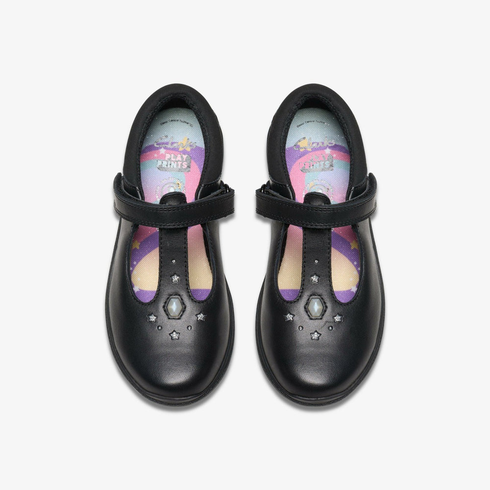 Relda Gem Kid Black Leather | Clarks online - Kids