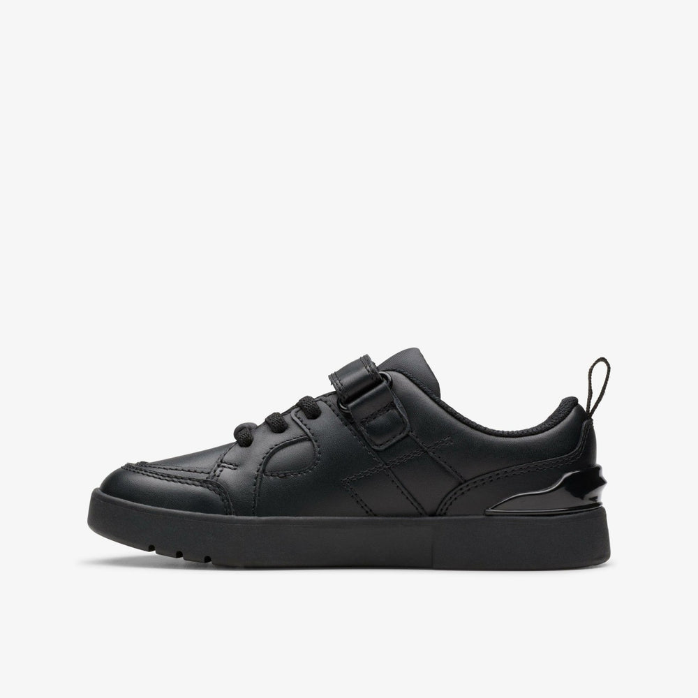 Oslo Flare Kid Black Leather | Clarks online - Kids