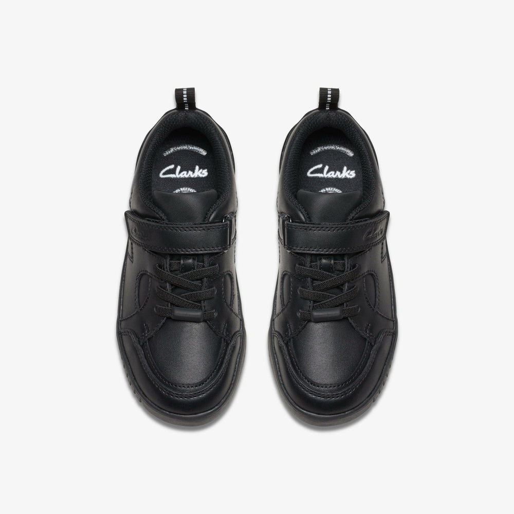 Oslo Flare Kid Black Leather | Clarks online - Kids