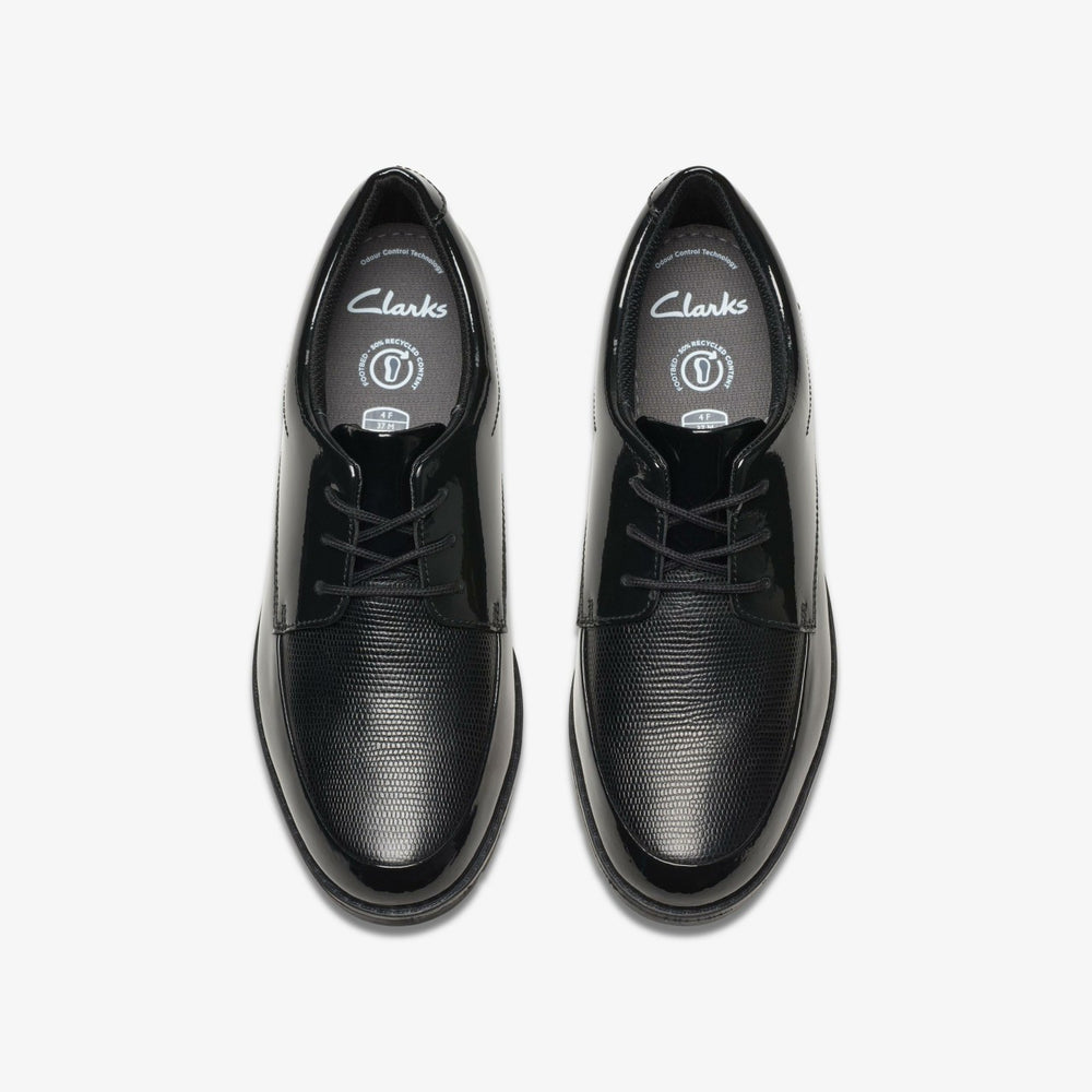 Aubrie Dress Youth Black Patent | Clarks online - Kids