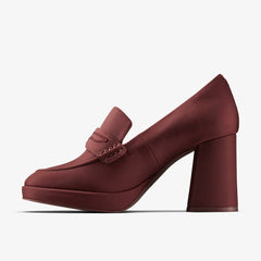 Martine Rose Loafer 2 Oxblood Textile | Clarks for sale - Women