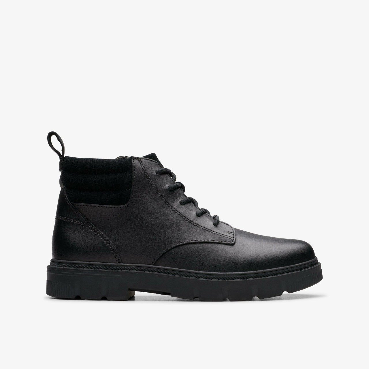 Lorcam Trail Older Black Leather | Clarks Sale - Kids