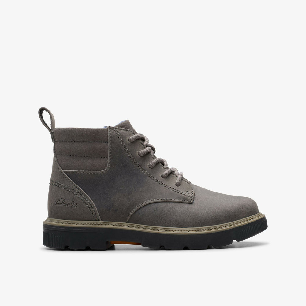 Lorcam Trail Older Dark Grey | Clarks outlet - Kids