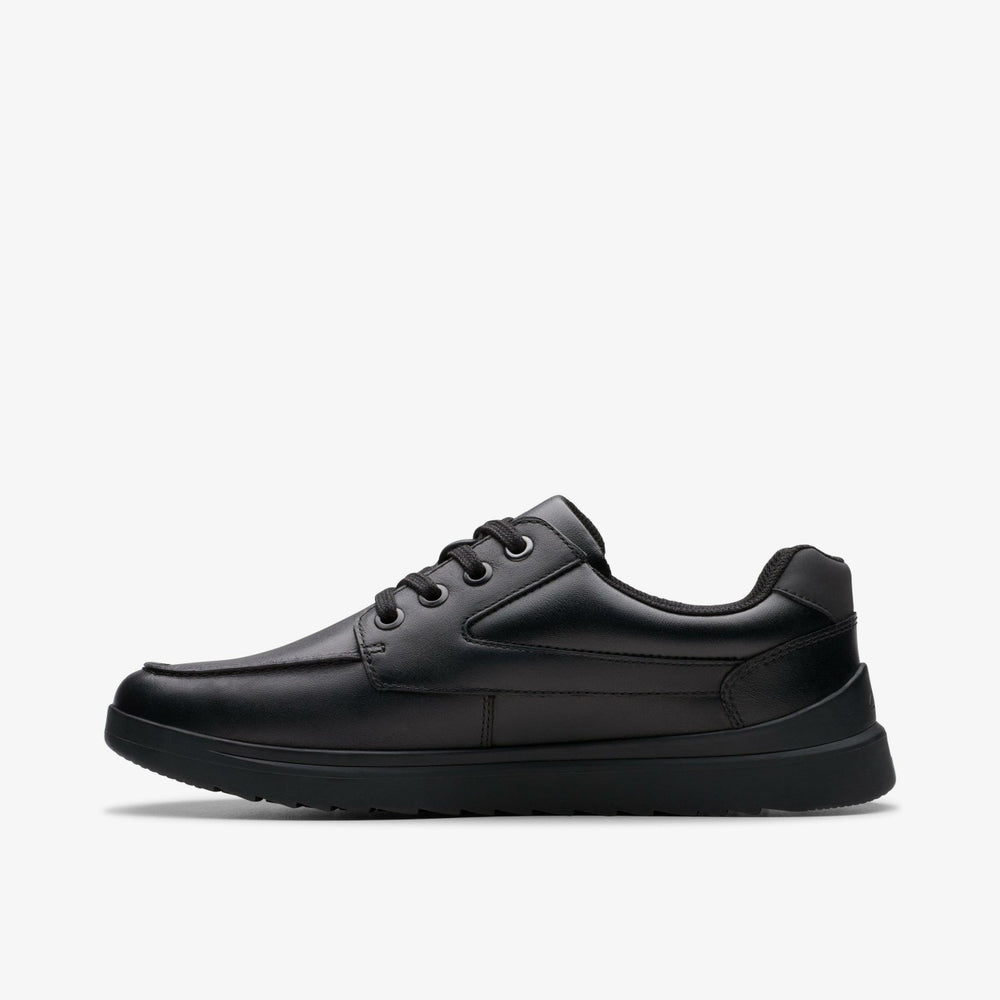 Keelan Flare Youth Black Leather | Clarks Sale - Kids