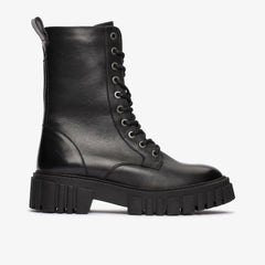 Page Lace Boot Black Leather | Clarks for sale - Women