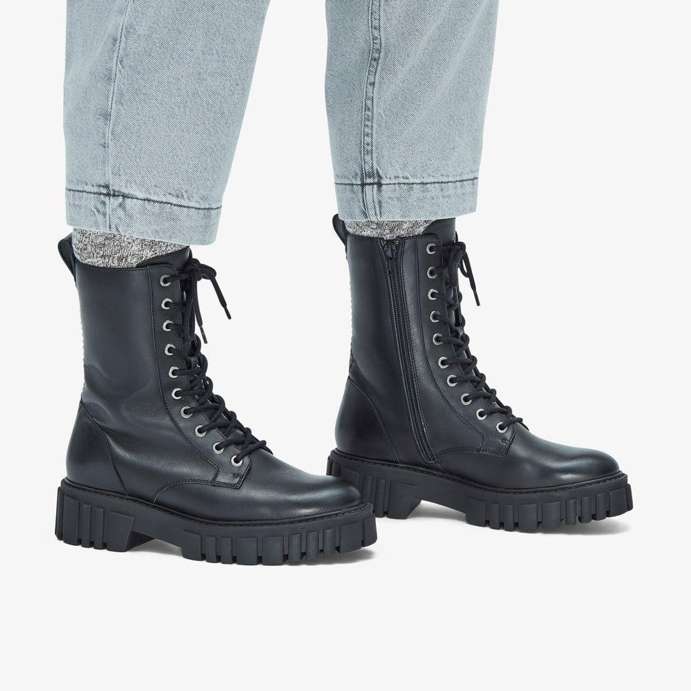 Page Lace Boot Black Leather | Clarks for sale - Women