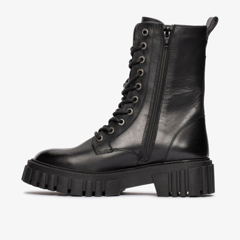 Page Lace Boot Black Leather | Clarks for sale - Women