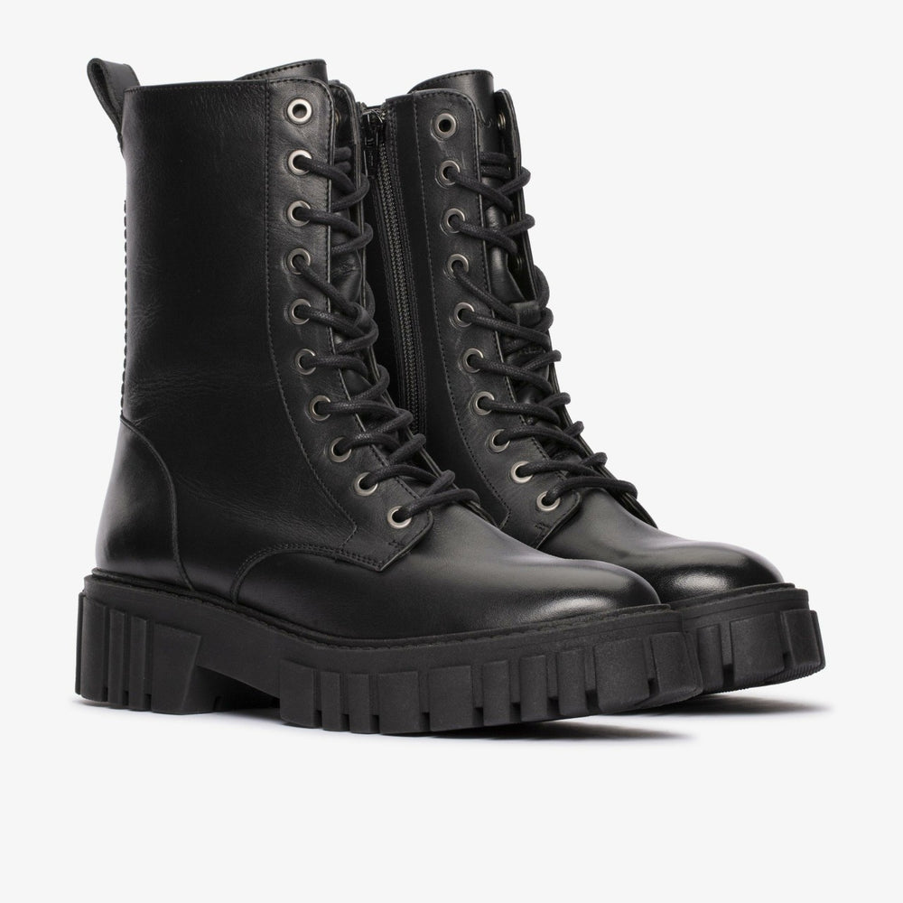 Page Lace Boot Black Leather | Clarks for sale - Women