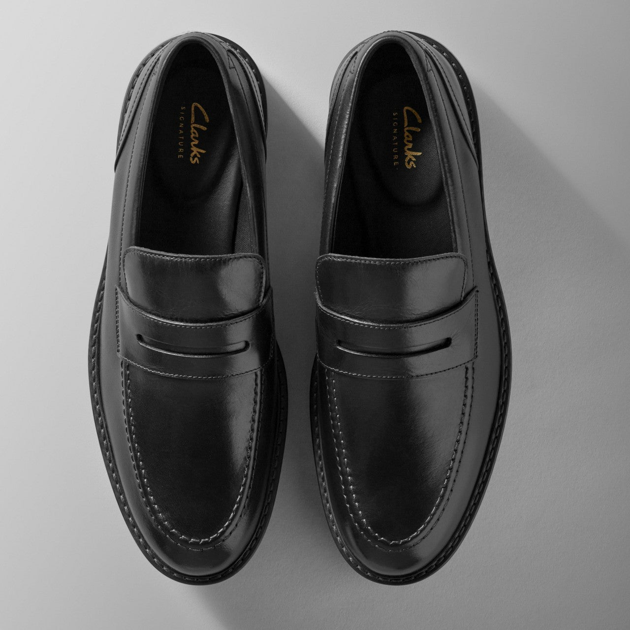 Aldwin Step Loafer Black Leather | Clarks on Sale - Men