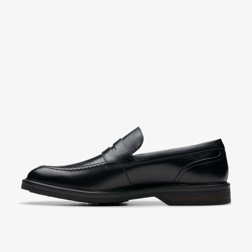 Aldwin Step Loafer Black Leather | Clarks on Sale - Men