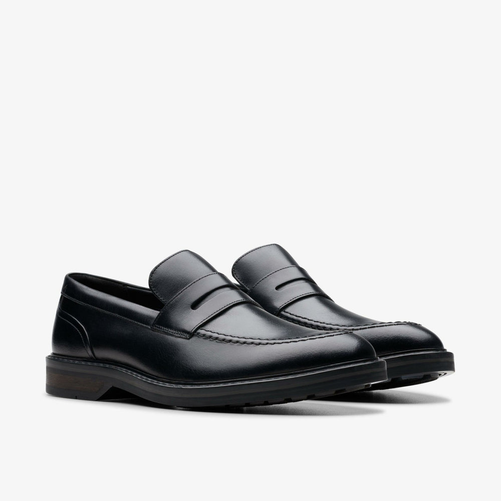 Aldwin Step Loafer Black Leather | Clarks on Sale - Men