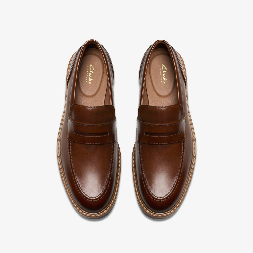 Aldwin Step Loafer Mid Tan Leather | Clarks online - Men