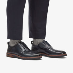 Aldwin Limit Brogue Navy Leather | Clarks on Sale - Men