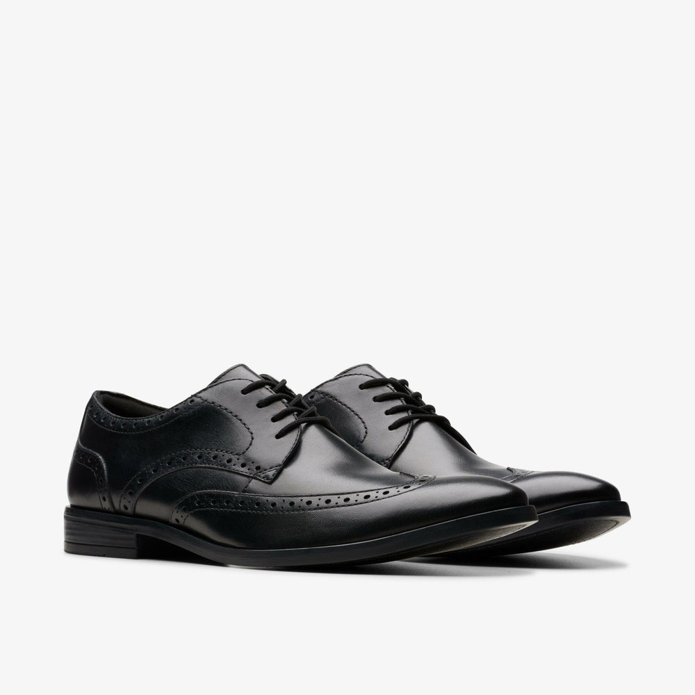 Brandon Limit Brogue Black Leather | Clarks outlet - Men