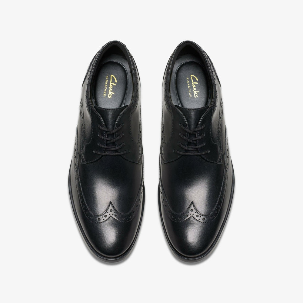 Brandon Limit Brogue Black Leather | Clarks outlet - Men