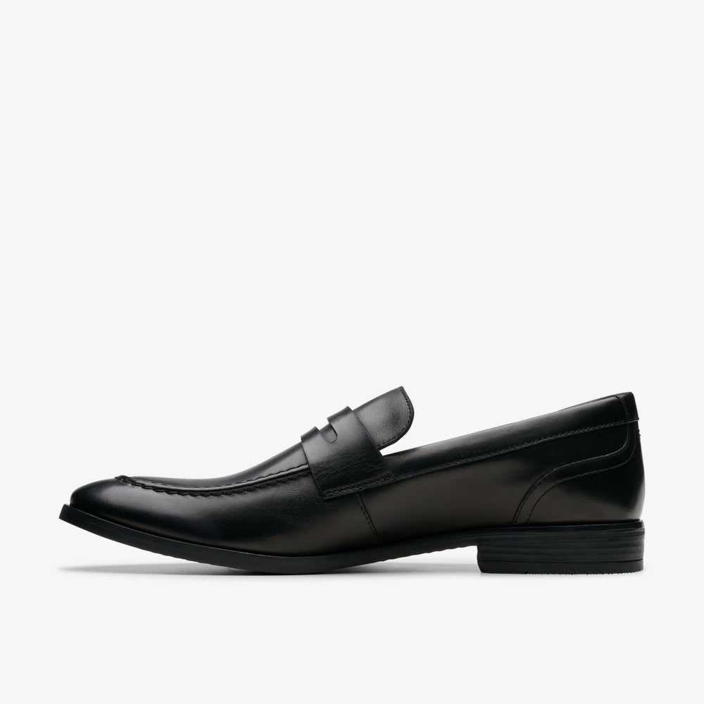 Brandon Step Loafer Black Leather | Clarks on Sale - Men