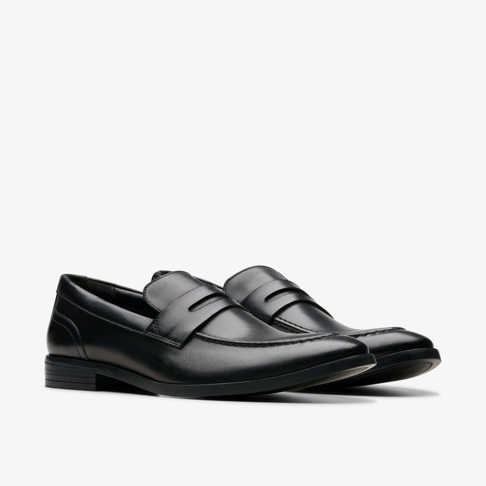 Brandon Step Loafer Black Leather | Clarks on Sale - Men