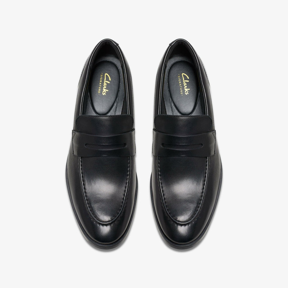 Brandon Step Loafer Black Leather | Clarks on Sale - Men