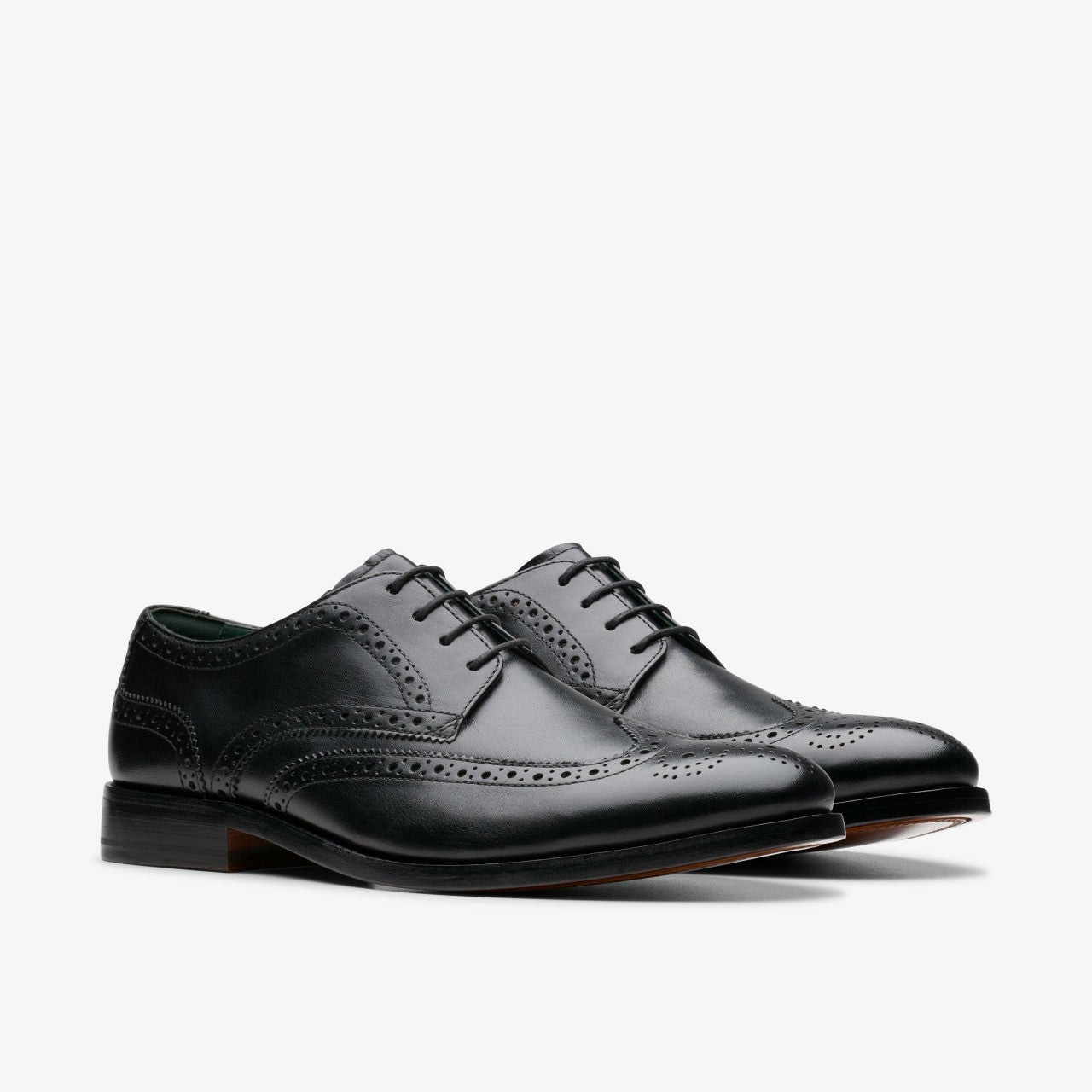 Craft James Tip Brogue Black Leather | Clarks on Sale - Men