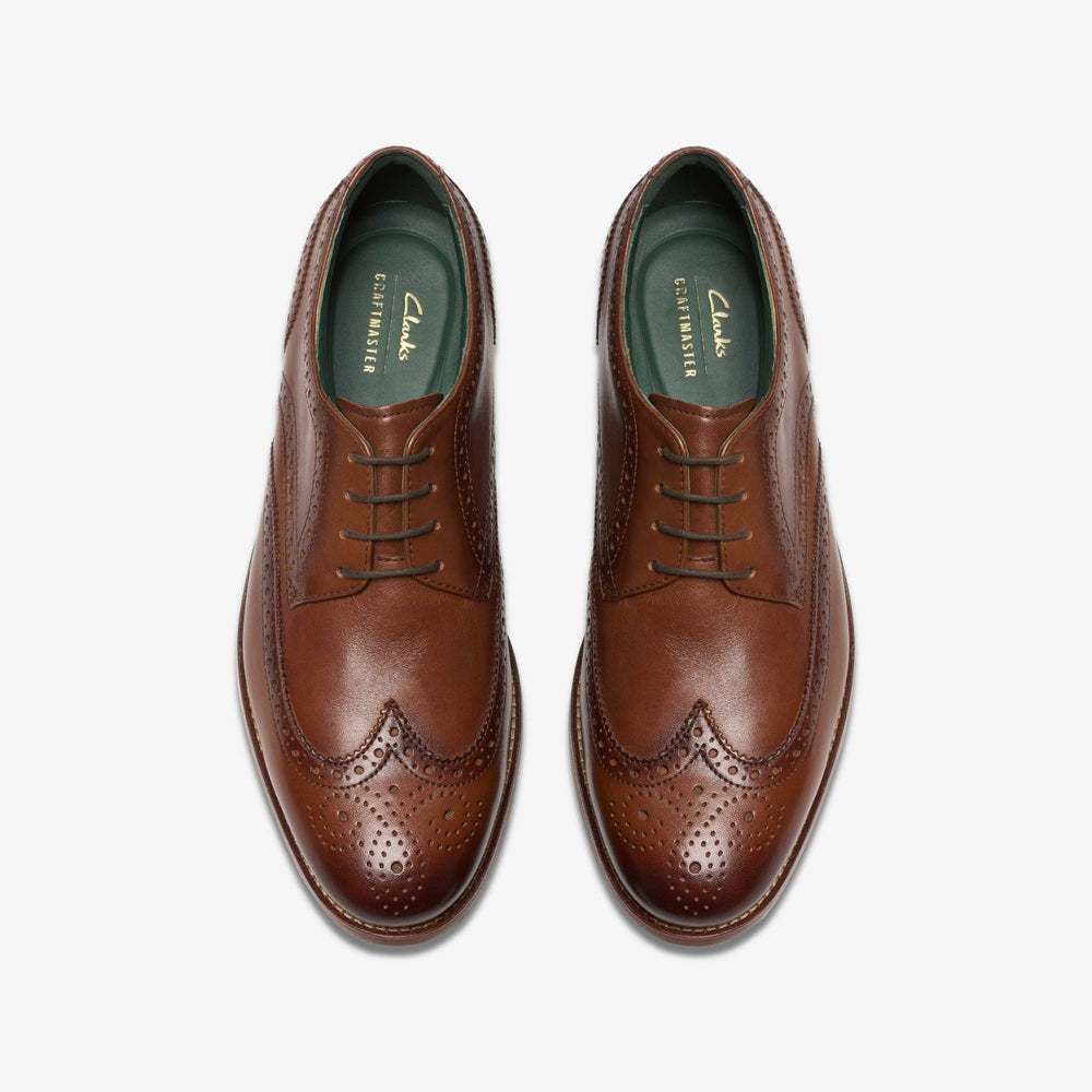 Craft James Tip Brogue Mid Tan Leather | Clarks online - Men