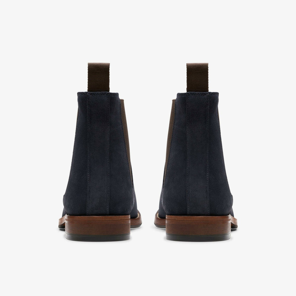 Craft James Top Chelsea Boot Navy Suede | Clarks online - Men