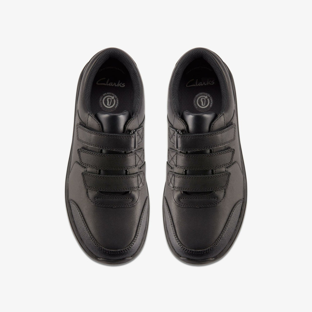 Daze Step 2 Youth Black Leather | Clarks discount - Kids