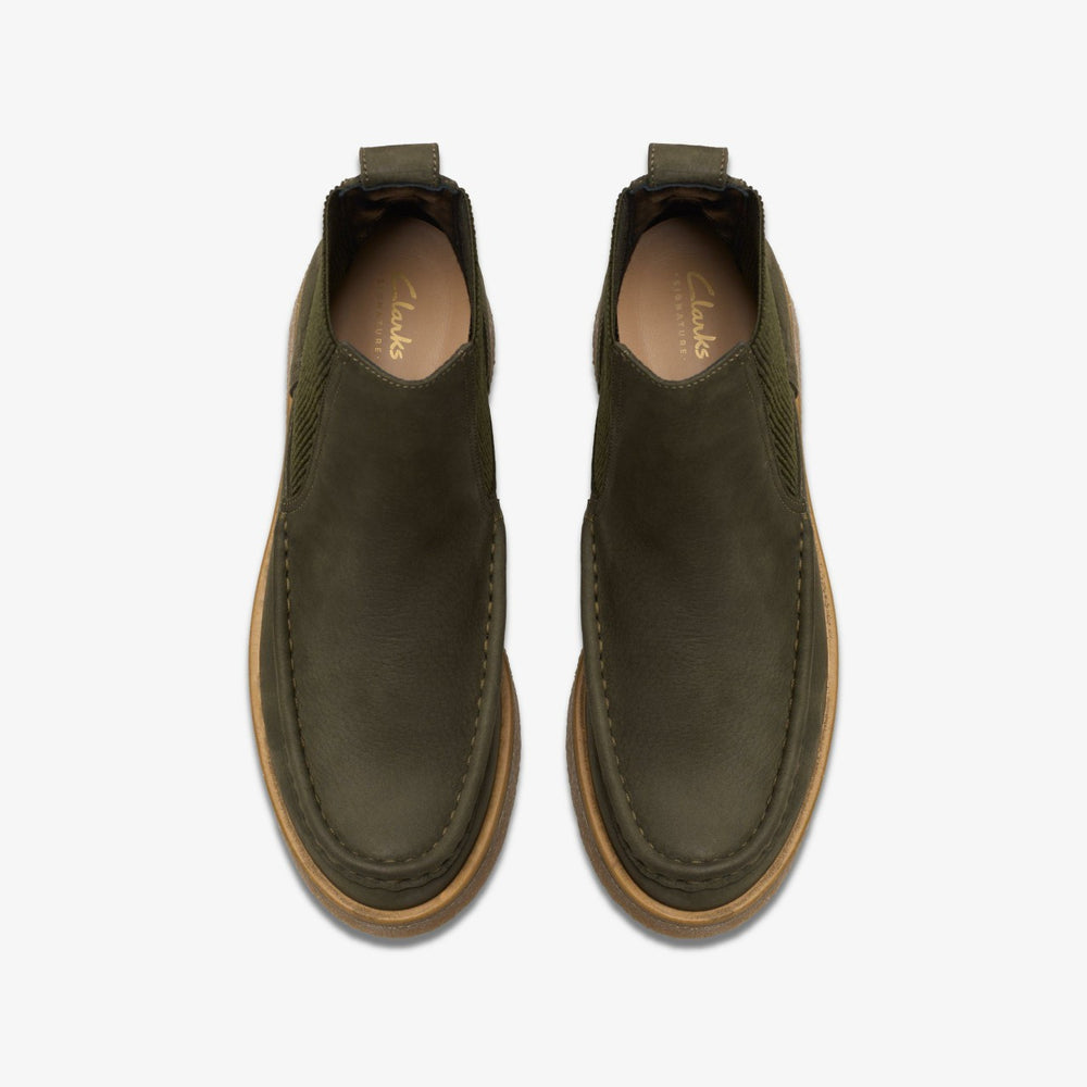Linoso Top Ankle Boot Dark Green Nubuck | Clarks discount - Women