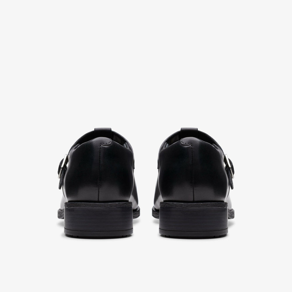 Havisham Bar Black Leather | Clarks outlet - Women
