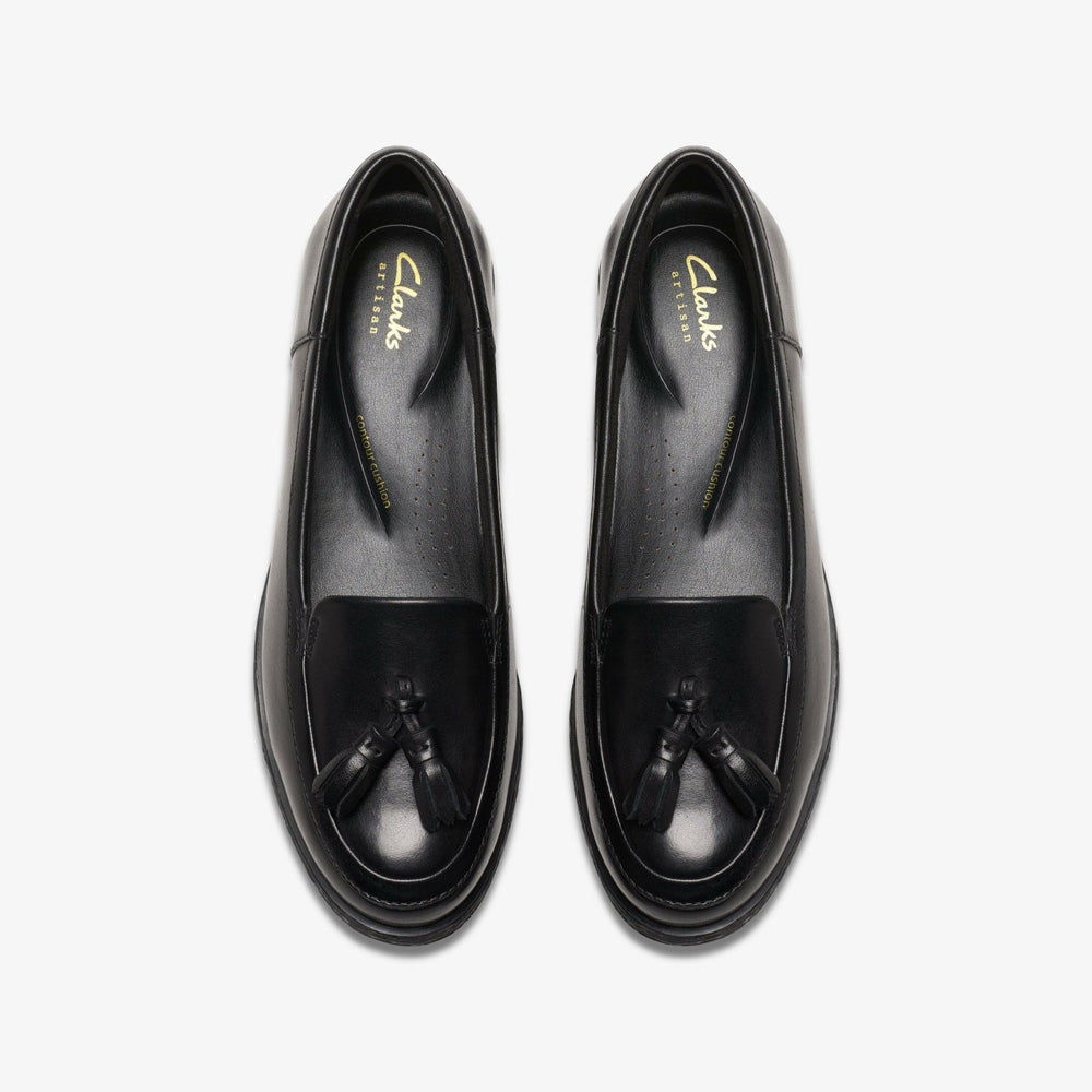 Havisham Edge Loafer Black Leather | Clarks on Sale - Women