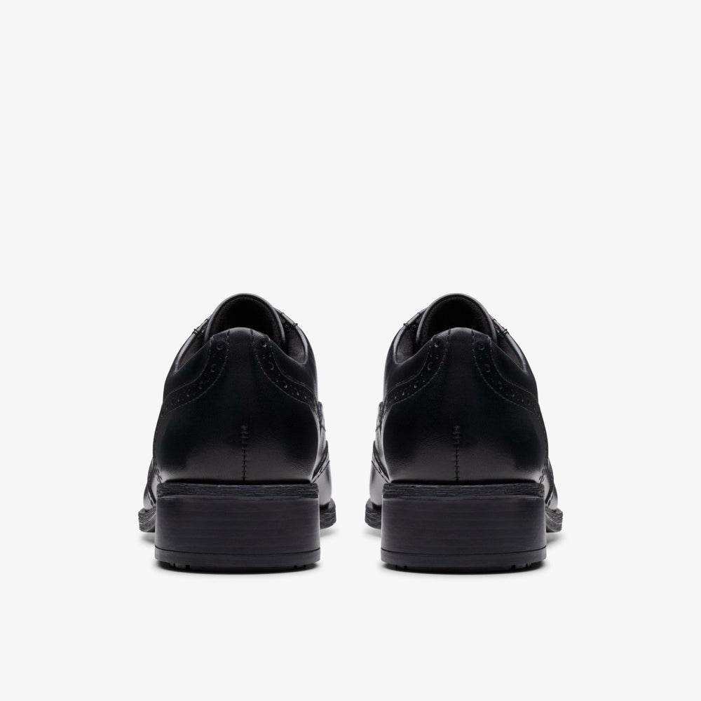 Havisham Oak Black Leather | Clarks on Sale - Women