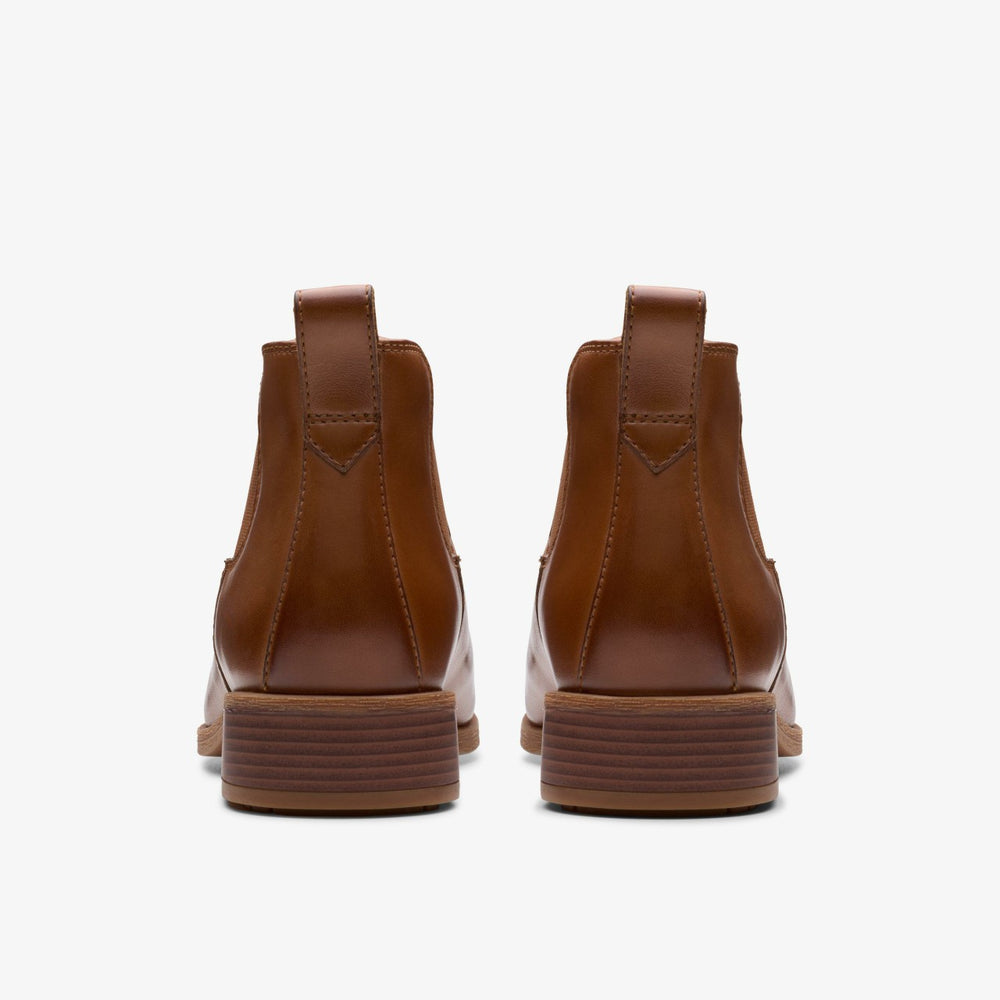 Havisham Top Ankle Boot Tan Leather | Clarks outlet - Women
