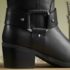 Morzine Rise Black Leather | Clarks for sale - Women