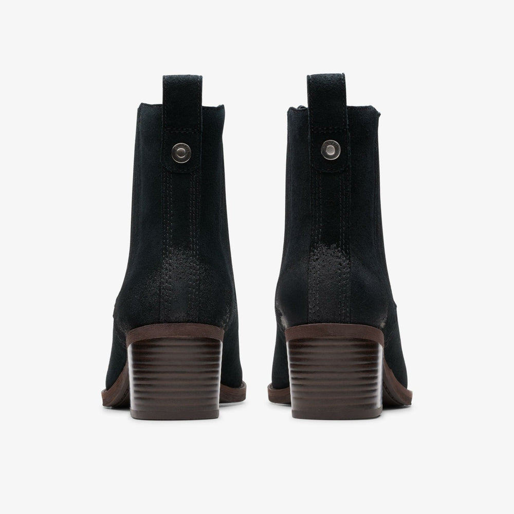Morzine Top Ankle Boot Black Suede | Clarks discount - Women