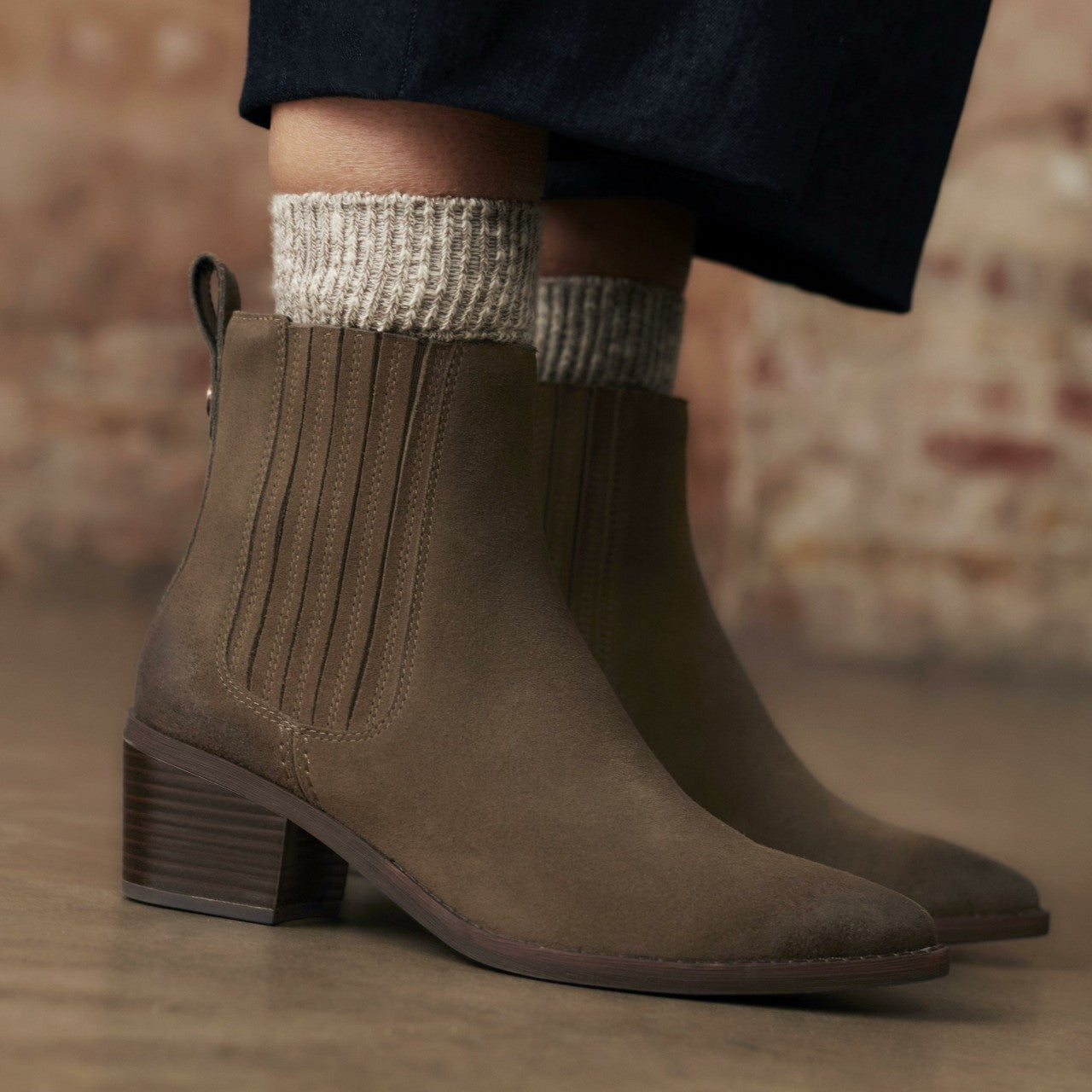 Morzine Top Ankle Boot Mole Grey Suede | Clarks for sale - Women
